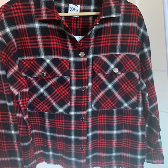 Zara plaid flannel size small - Picture 5 of 5